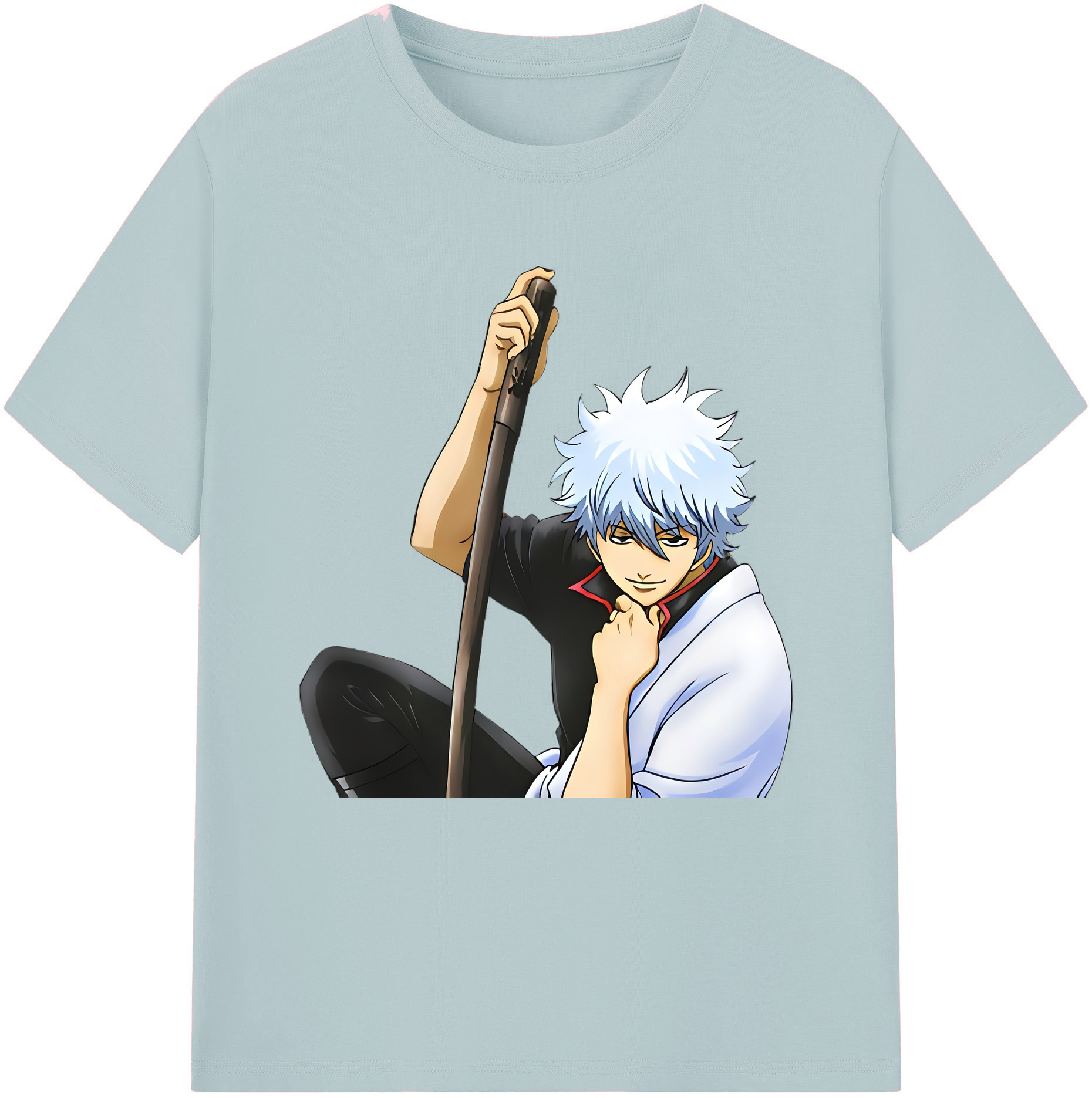 （画像用） ぎんたま 坂田銀時（さかたぎんとき） 神楽 志村新八（しむら しんぱち） GINTAMA Sakata Gintoki Kagura Shimura Shinpachi 綿100％半袖Tシャツ（フロントプリント）